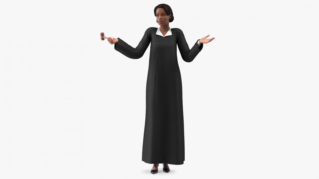 Light Skin Judge Woman 3D