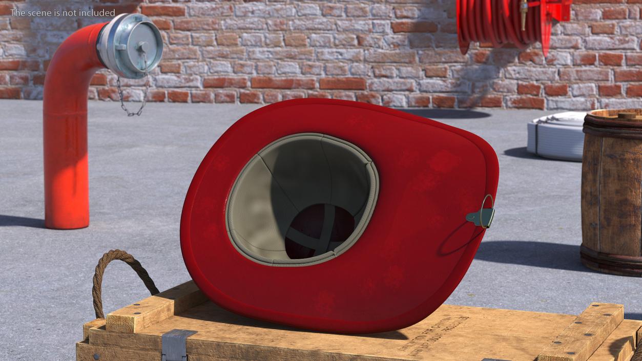 Firefighter Helmet with Number 344 3D model