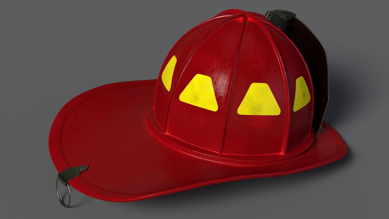 Firefighter Helmet with Number 344 3D model