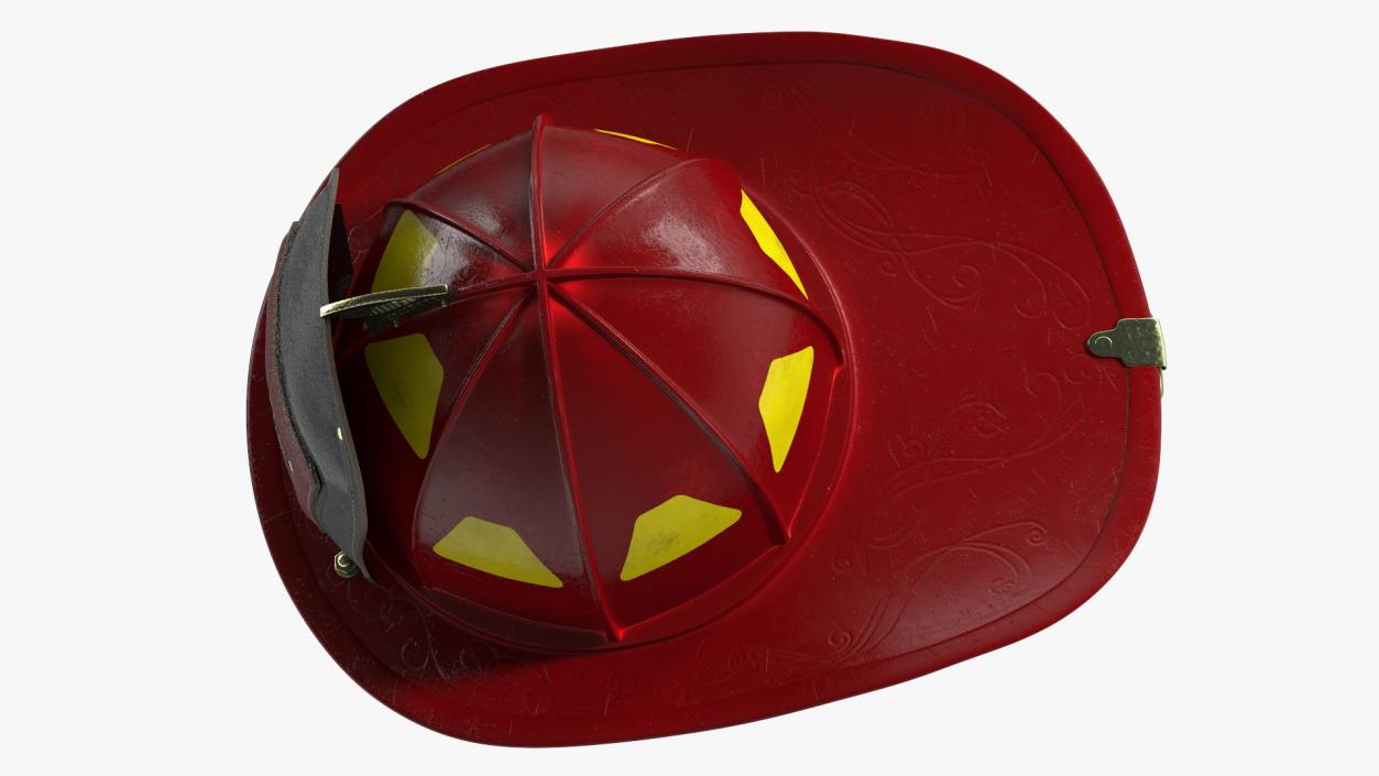 Firefighter Helmet with Number 344 3D model