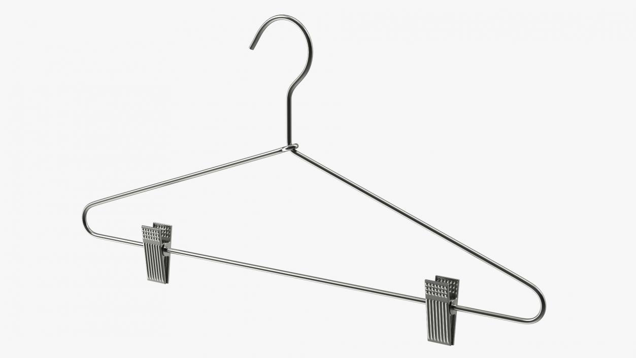 3D Metal Hanger With Pant Clips model