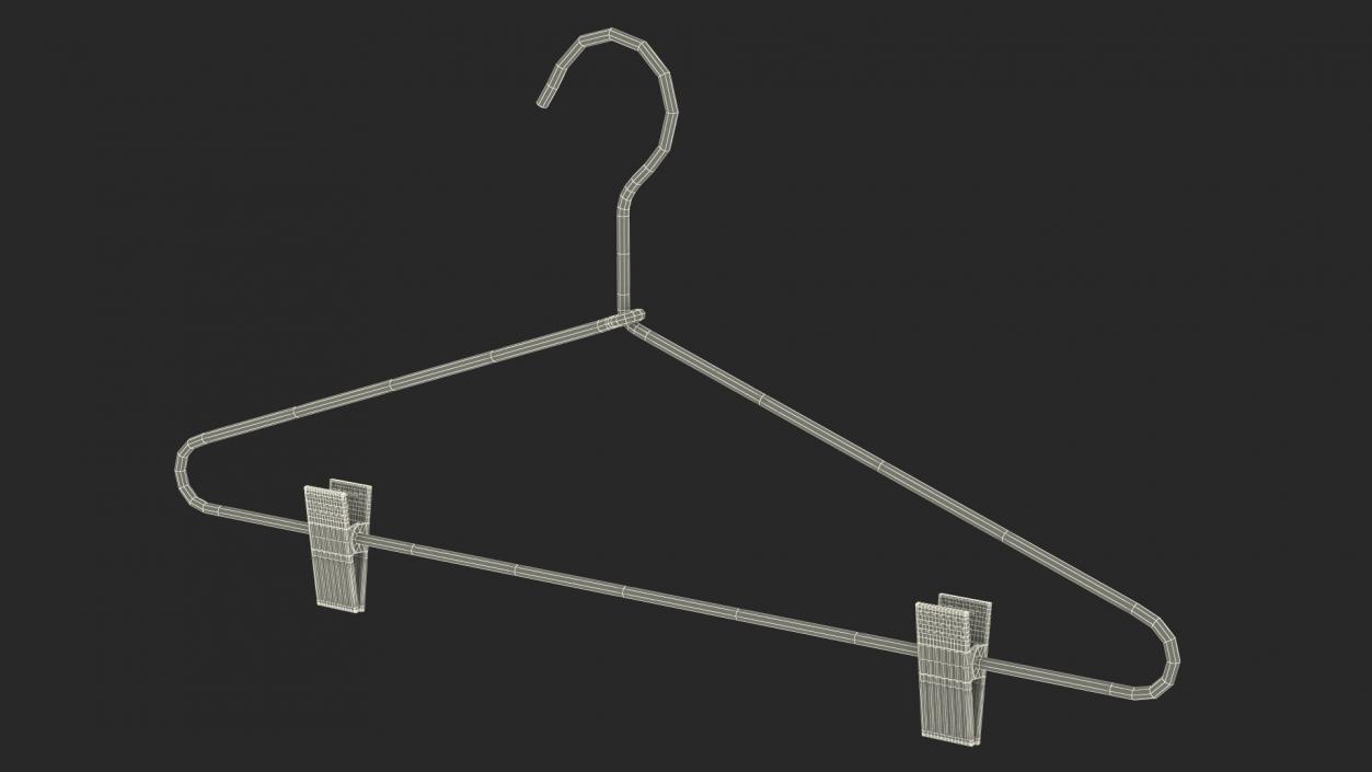 3D Metal Hanger With Pant Clips model