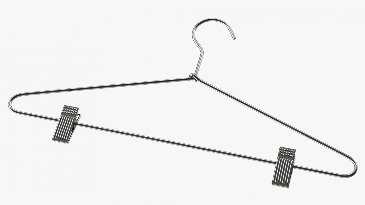 3D Metal Hanger With Pant Clips model