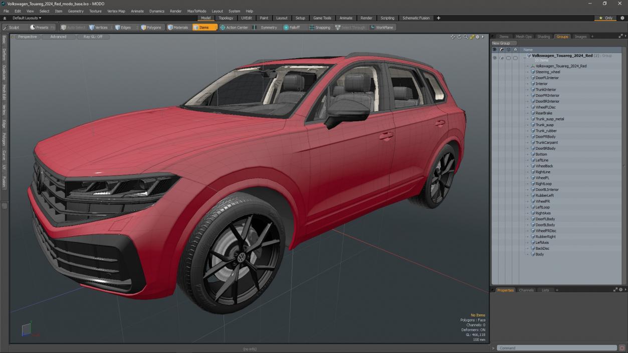 Volkswagen Touareg 2024 Red 2 3D model