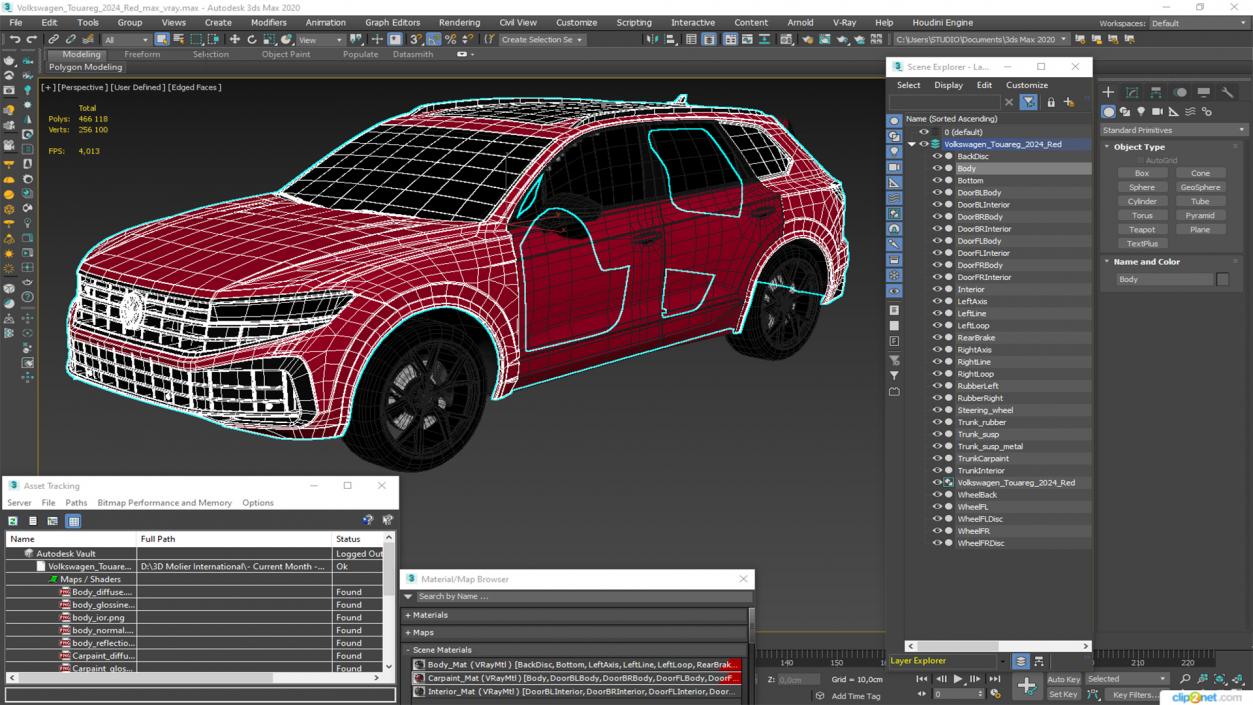 Volkswagen Touareg 2024 Red 2 3D model