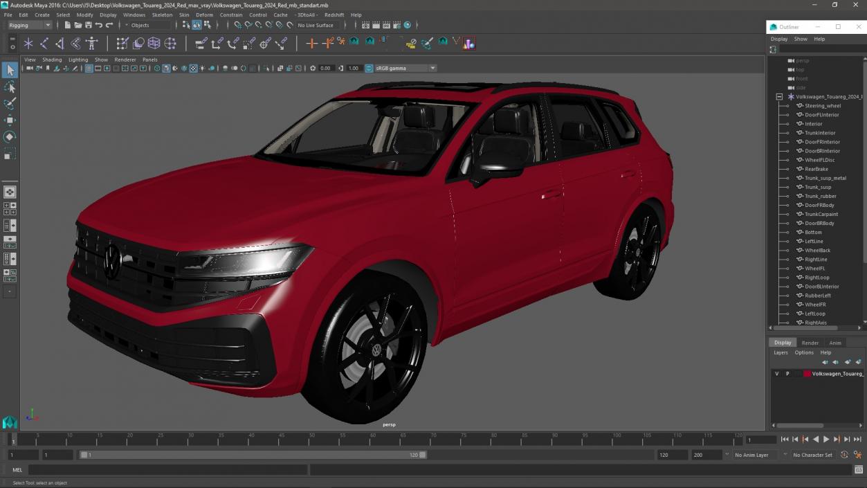 Volkswagen Touareg 2024 Red 2 3D model