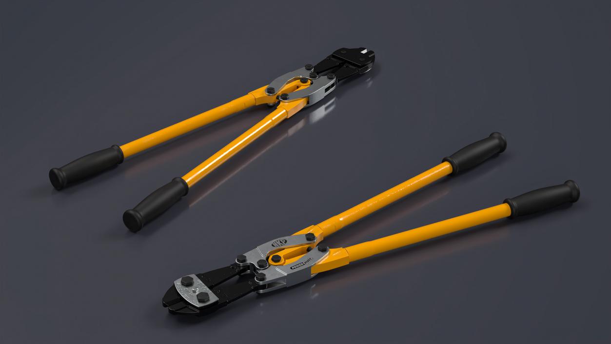 3D model Hand Tool Bolt Cutter Yellow 2