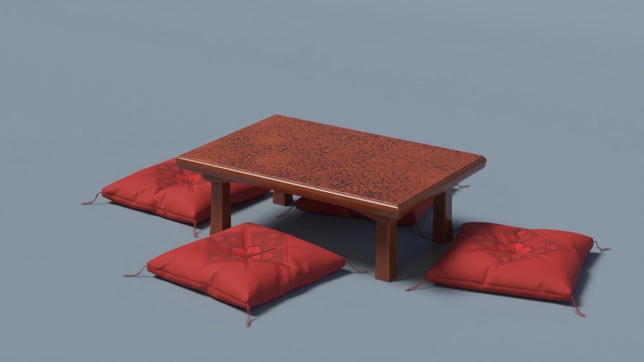 3D model Tatami Tea Table Set