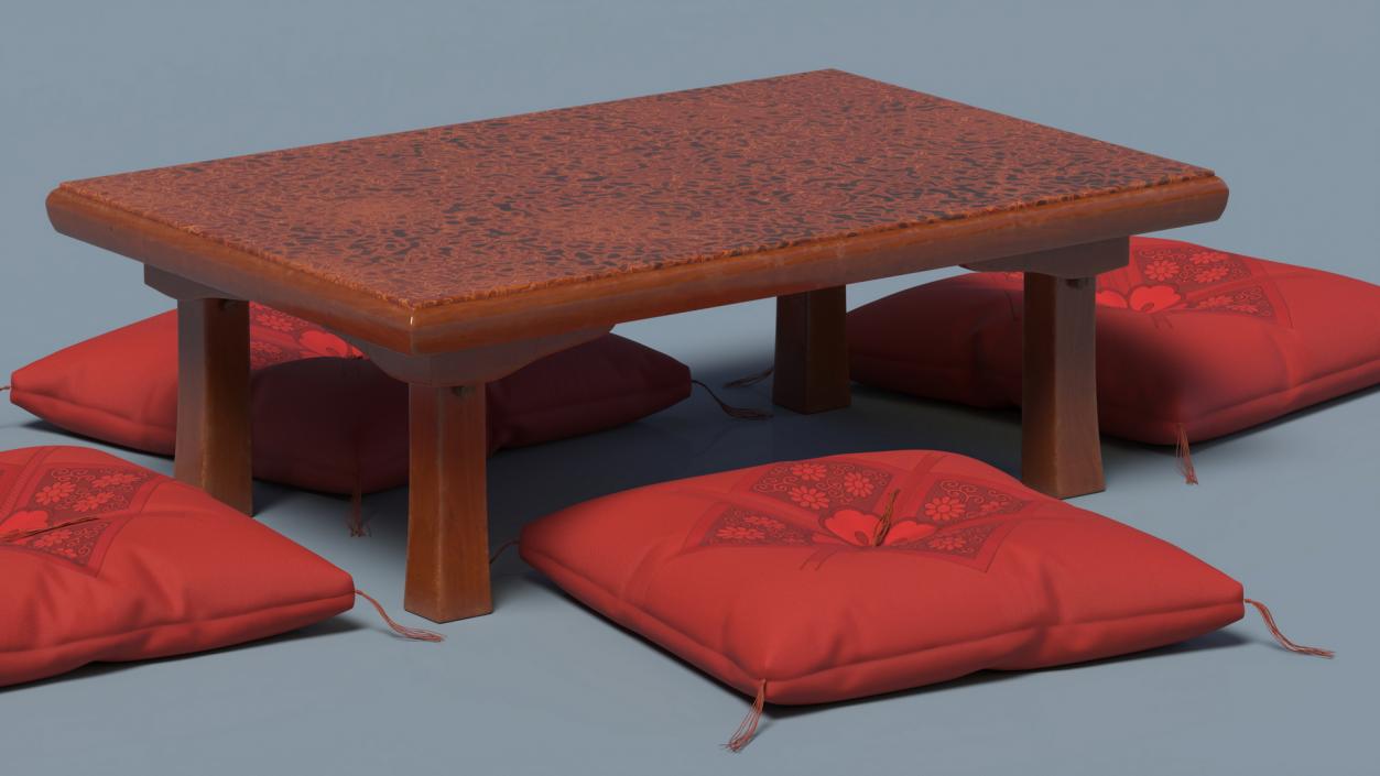 3D model Tatami Tea Table Set