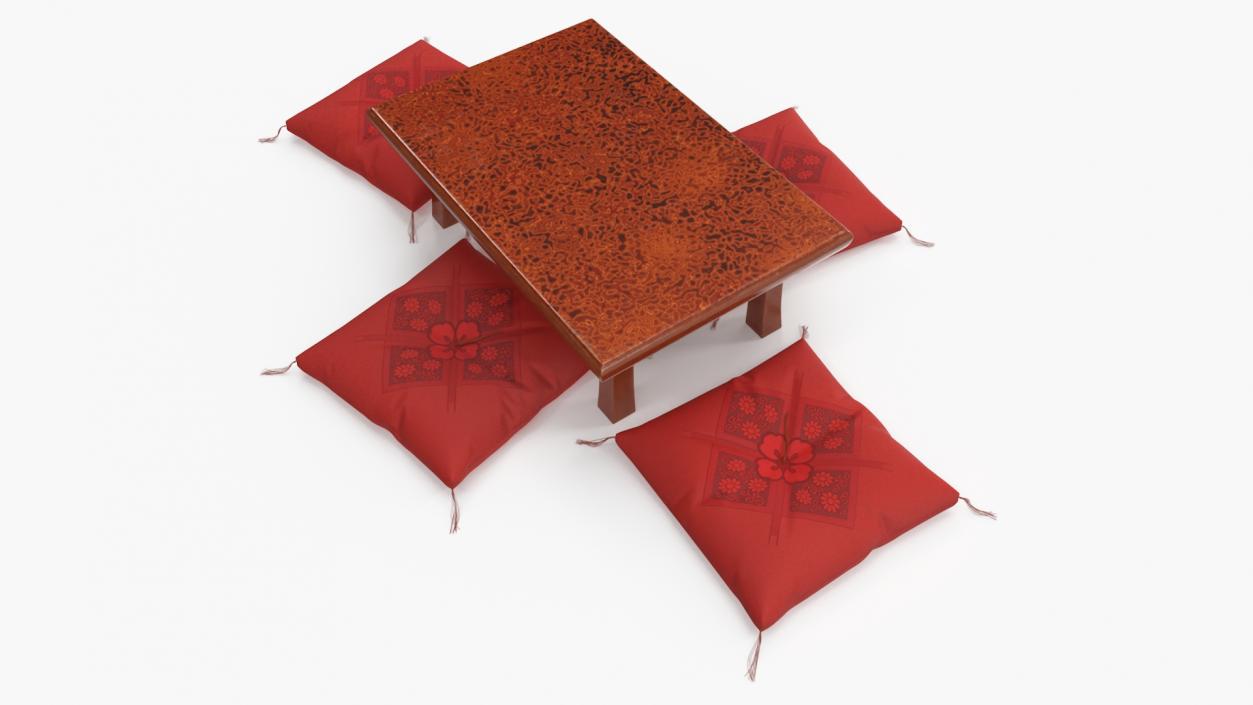 3D model Tatami Tea Table Set