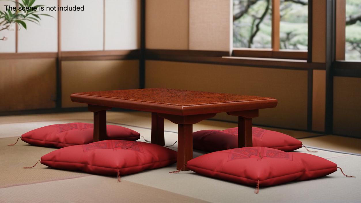 3D model Tatami Tea Table Set