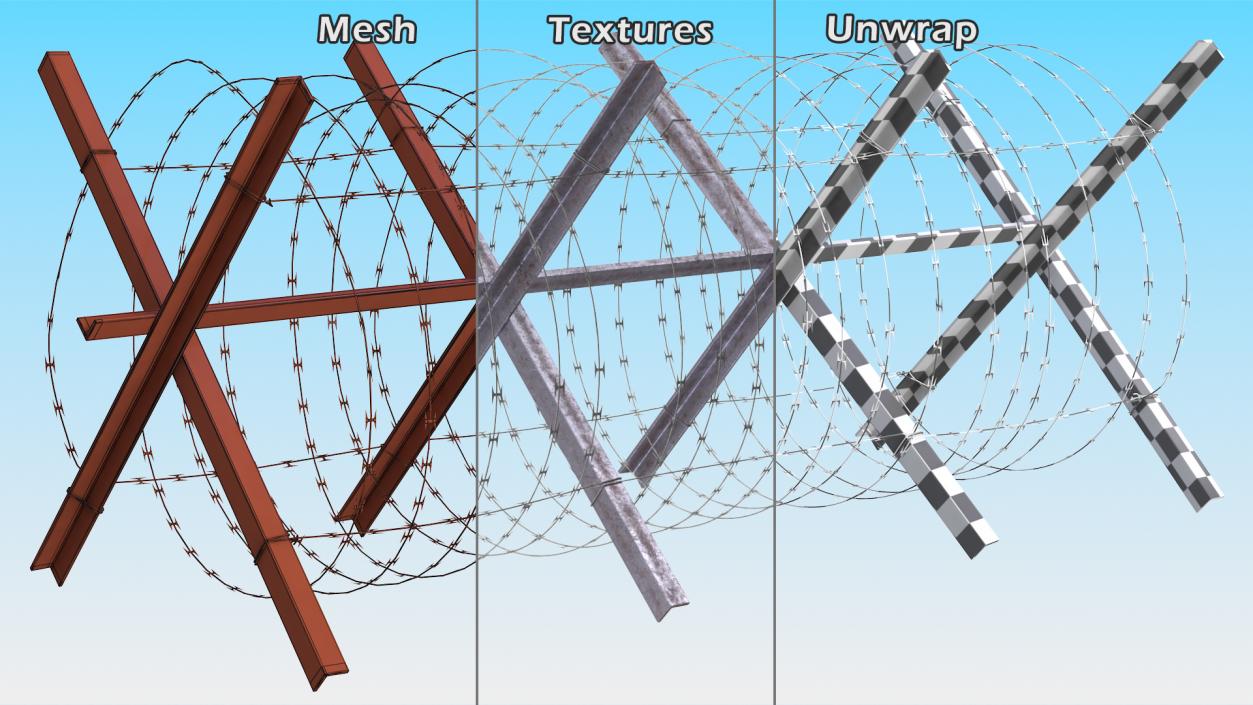 3D model Makeshift Metal Barricade