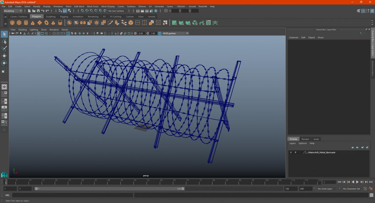 3D model Makeshift Metal Barricade