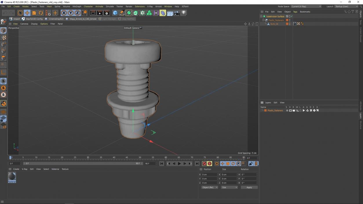 Plastic Fasteners 2 3D model