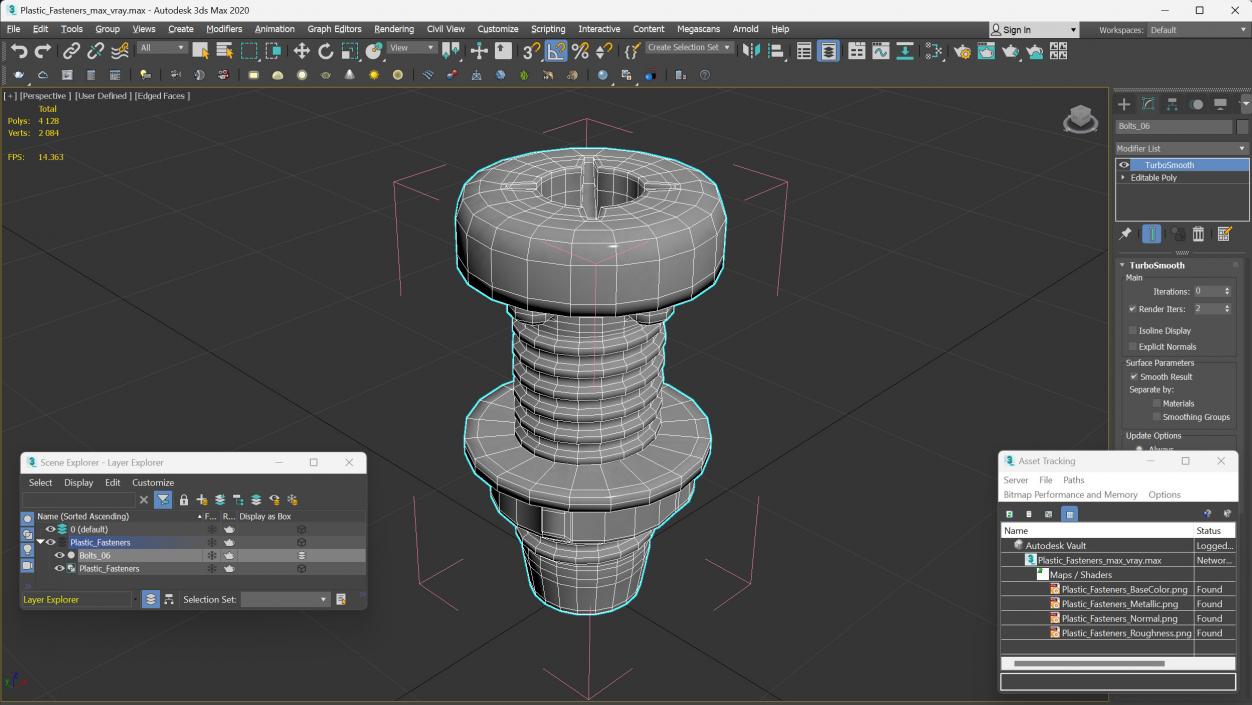 Plastic Fasteners 2 3D model