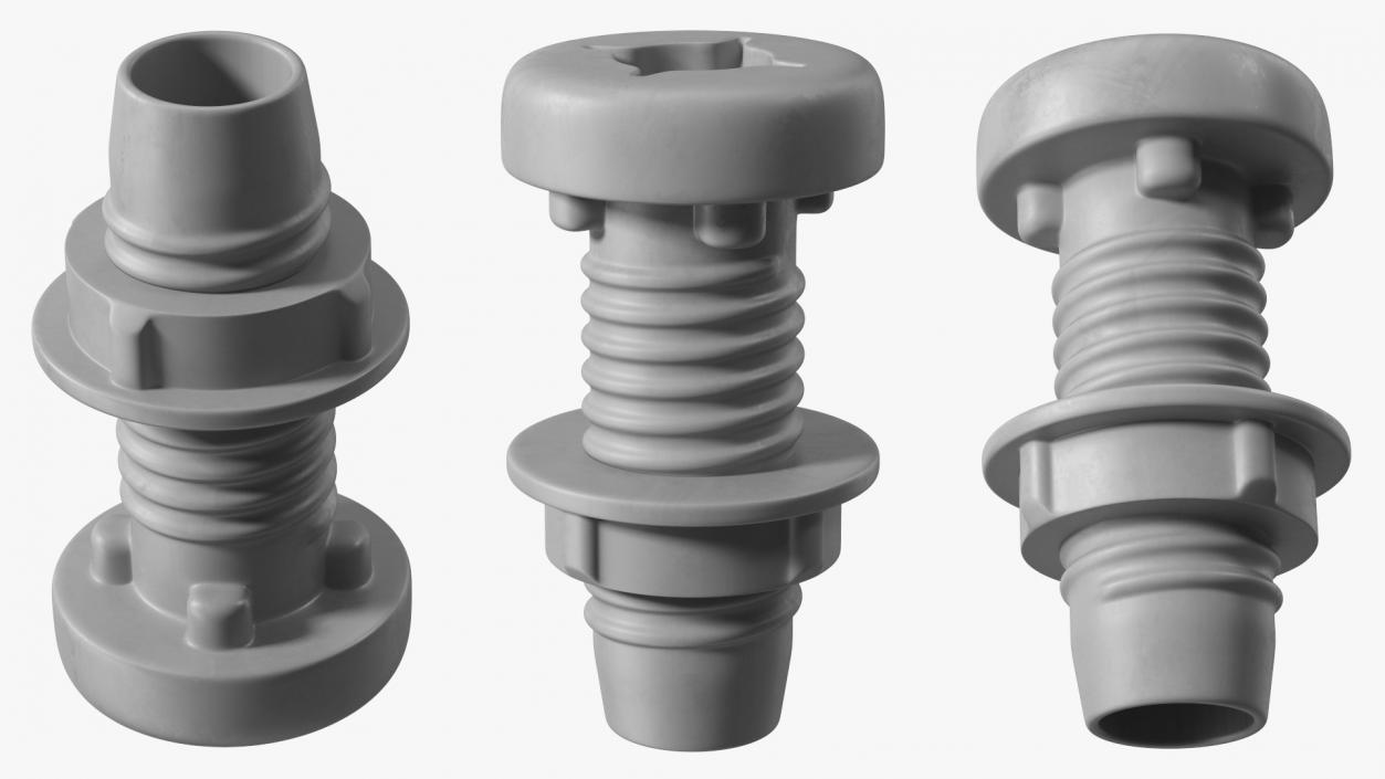 Plastic Fasteners 2 3D model