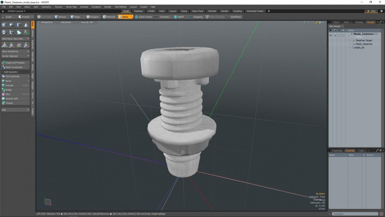 Plastic Fasteners 2 3D model