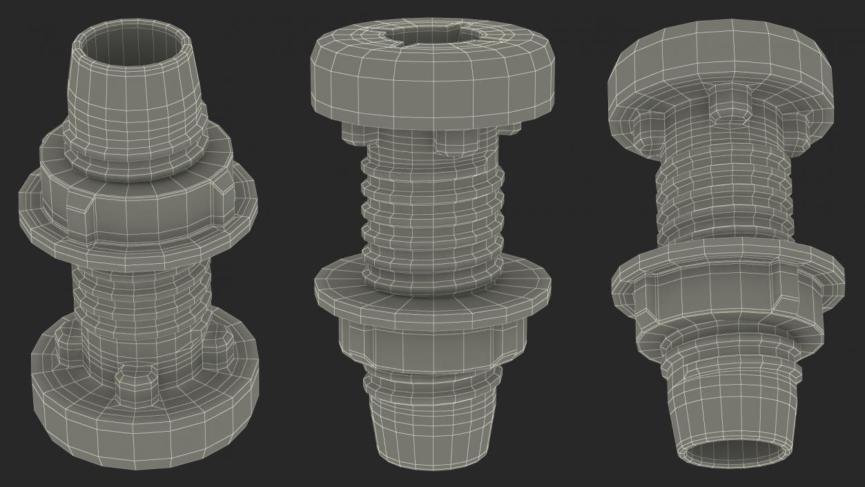 Plastic Fasteners 2 3D model