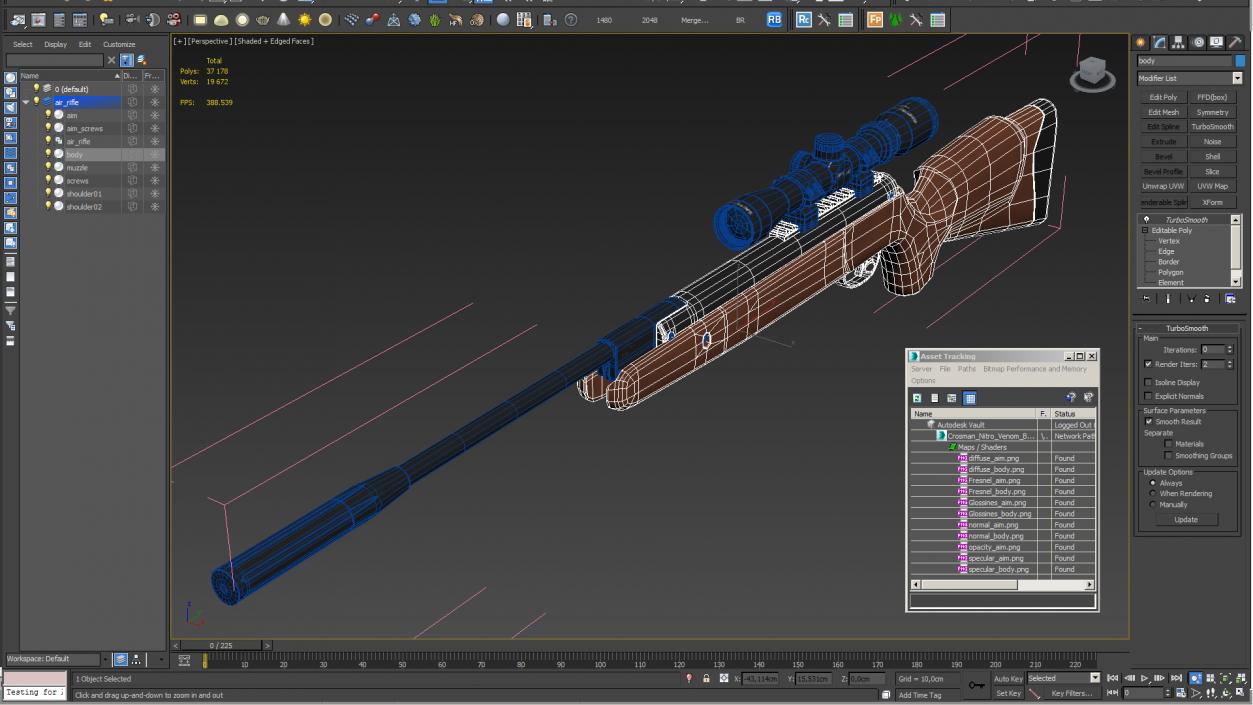 3D Crosman Nitro Venom Break Barrel Air Rifle with Scope model