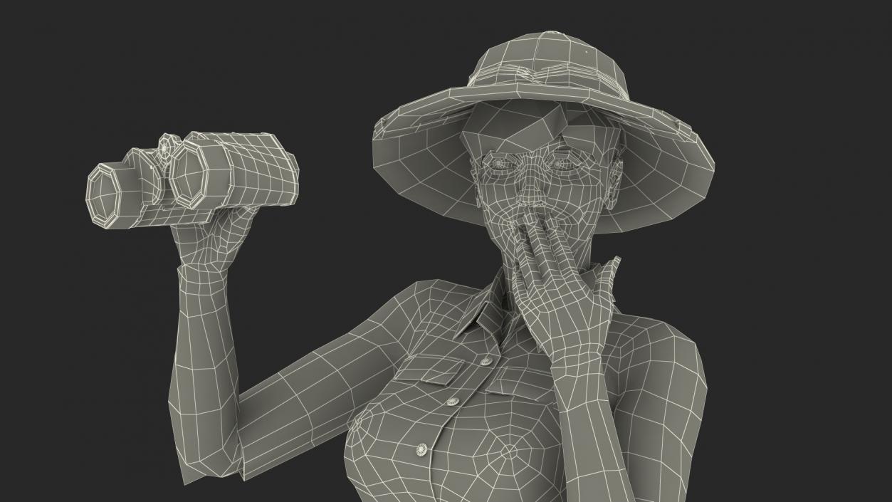 3D Women in Zookeeper Clothes Rigged model