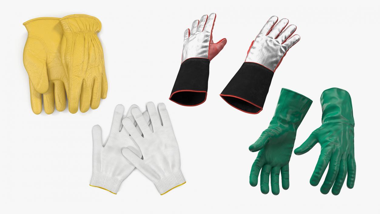 Work Gloves Collection 3 3D model