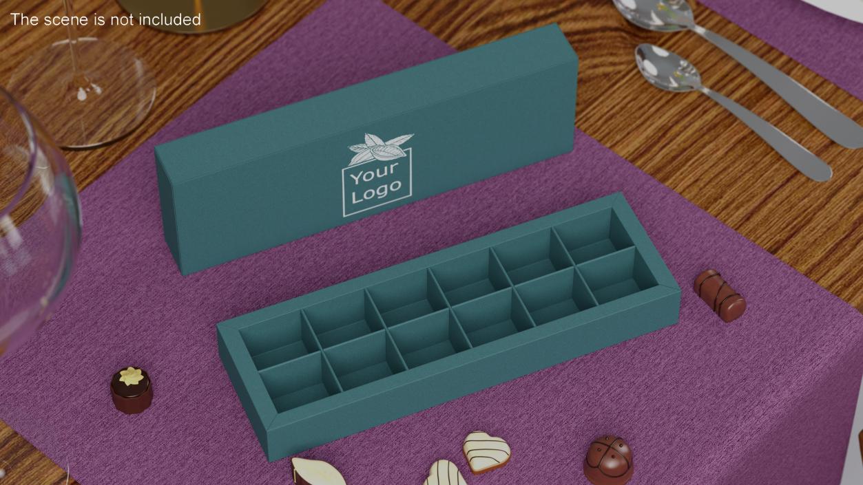 Empty Candy Box Mockup Open 3D