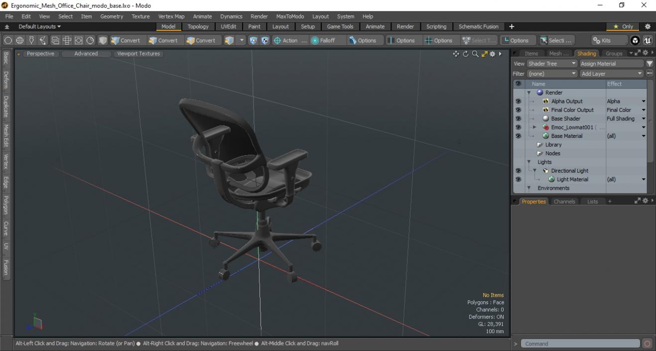 Ergonomic Mesh Office Chair 3D