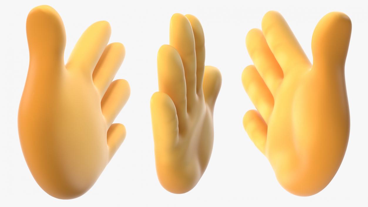 3D model Raised Back of Hand Emoji