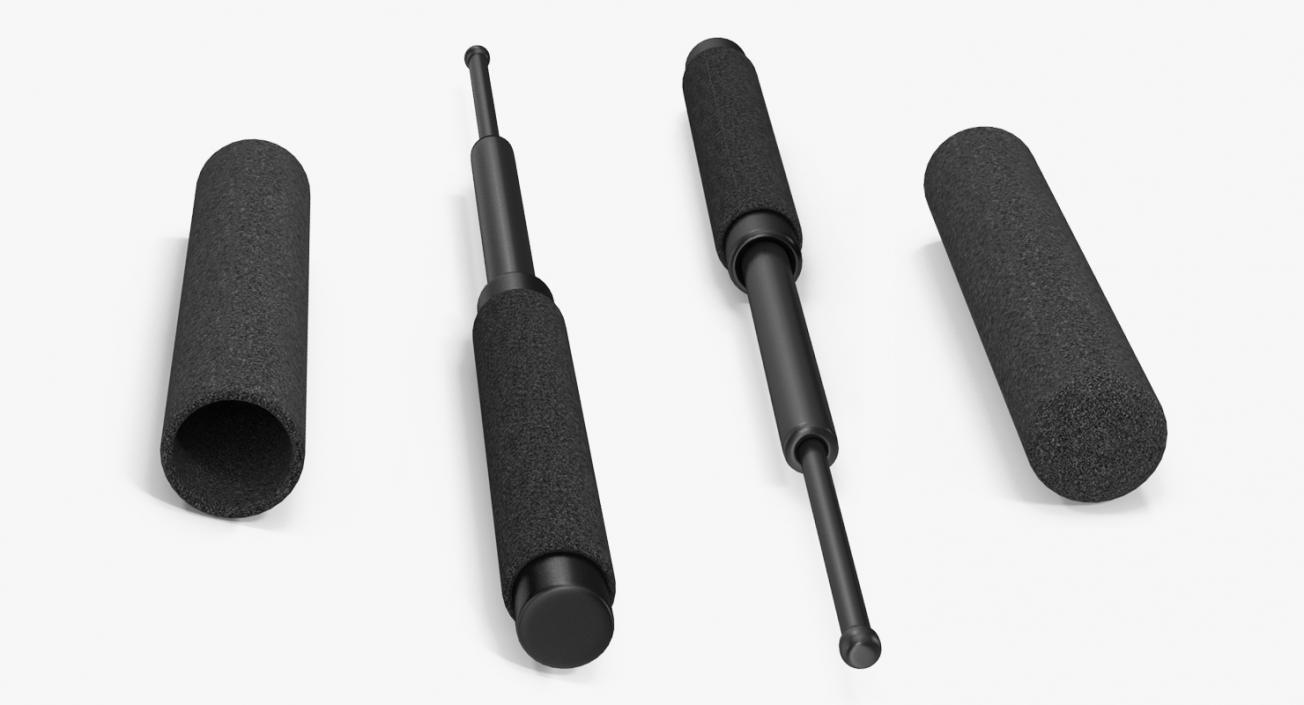 3D Police Expandable Baton model