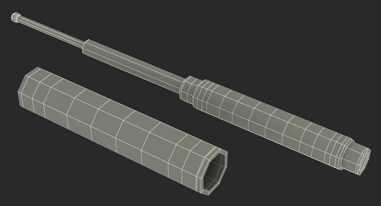 3D Police Expandable Baton model