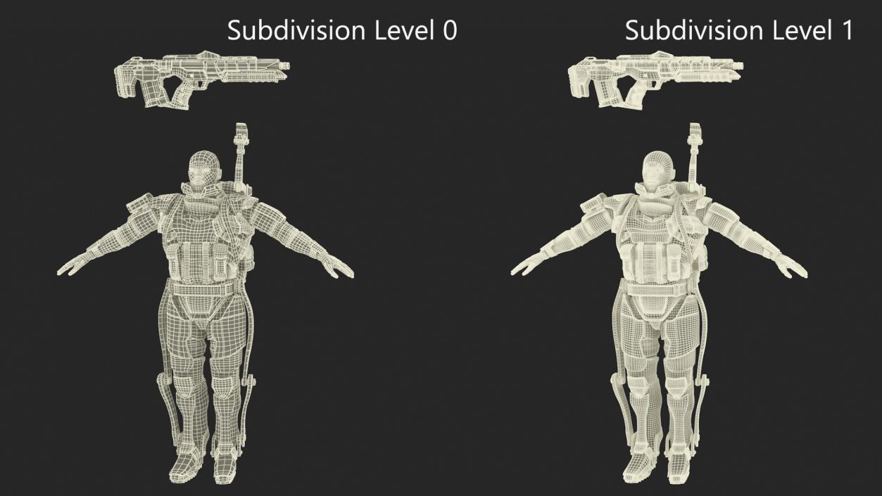 3D model Futuristic Exoskeleton Soldier