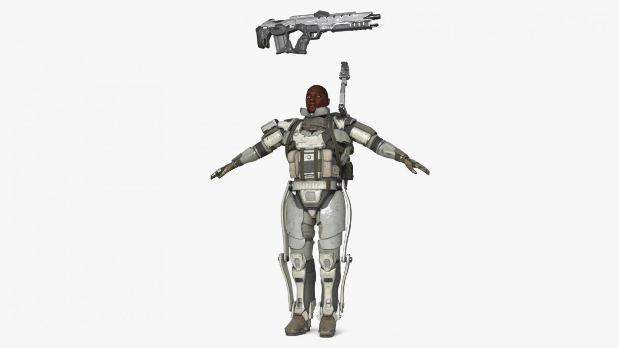 3D model Futuristic Exoskeleton Soldier