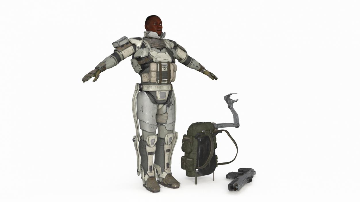 3D model Futuristic Exoskeleton Soldier