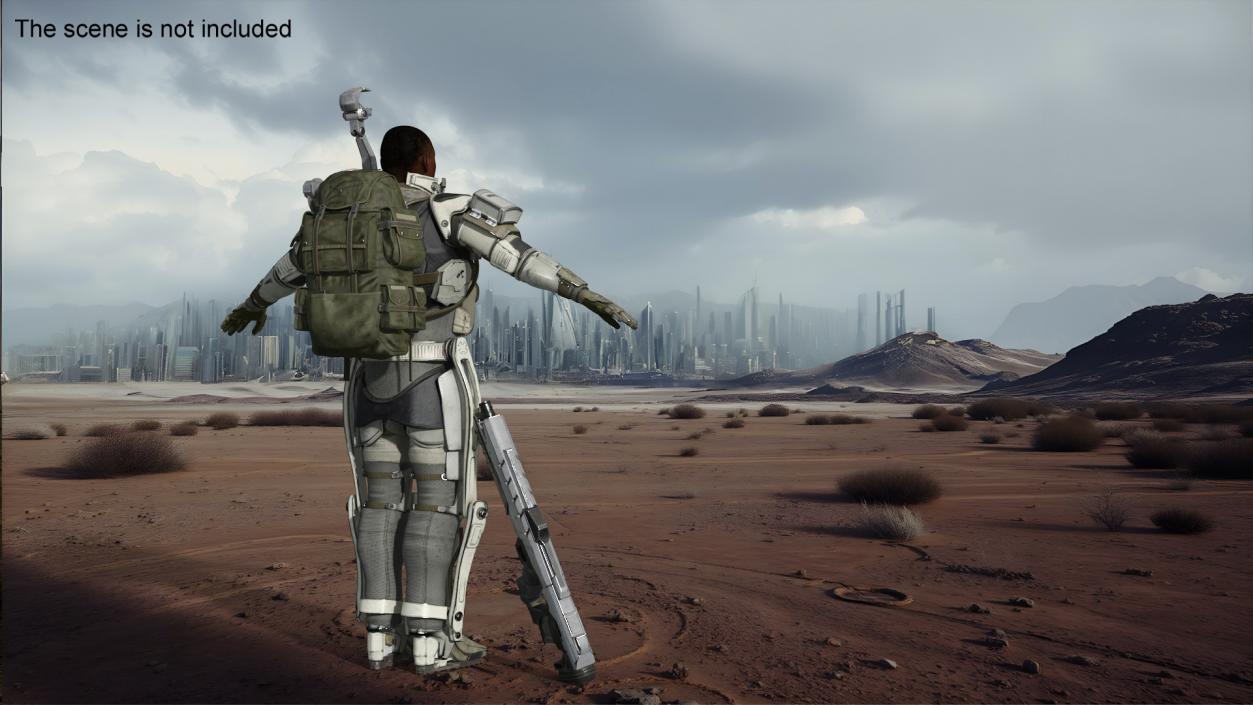 3D model Futuristic Exoskeleton Soldier