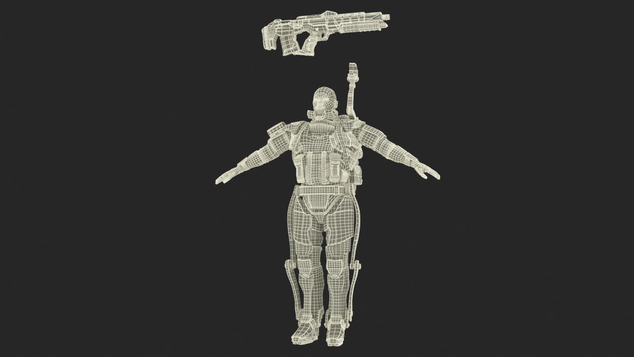 3D model Futuristic Exoskeleton Soldier