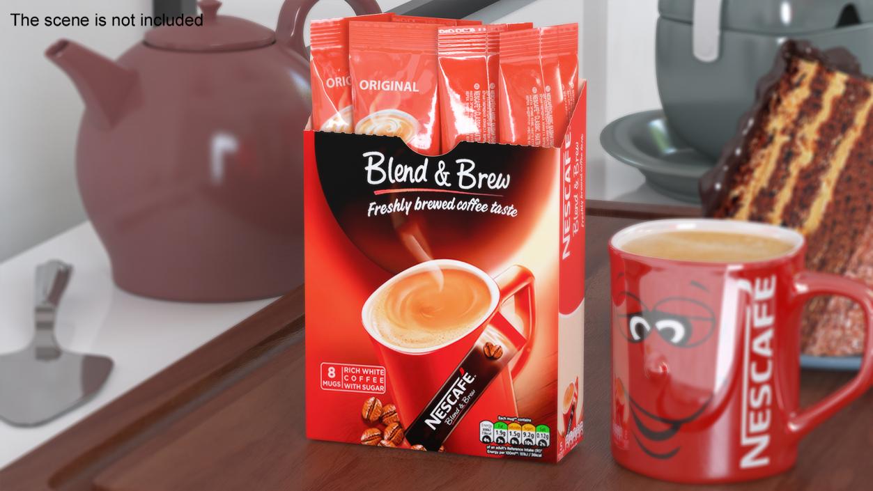 3D Nescafe Blend and Brew Box Opened model