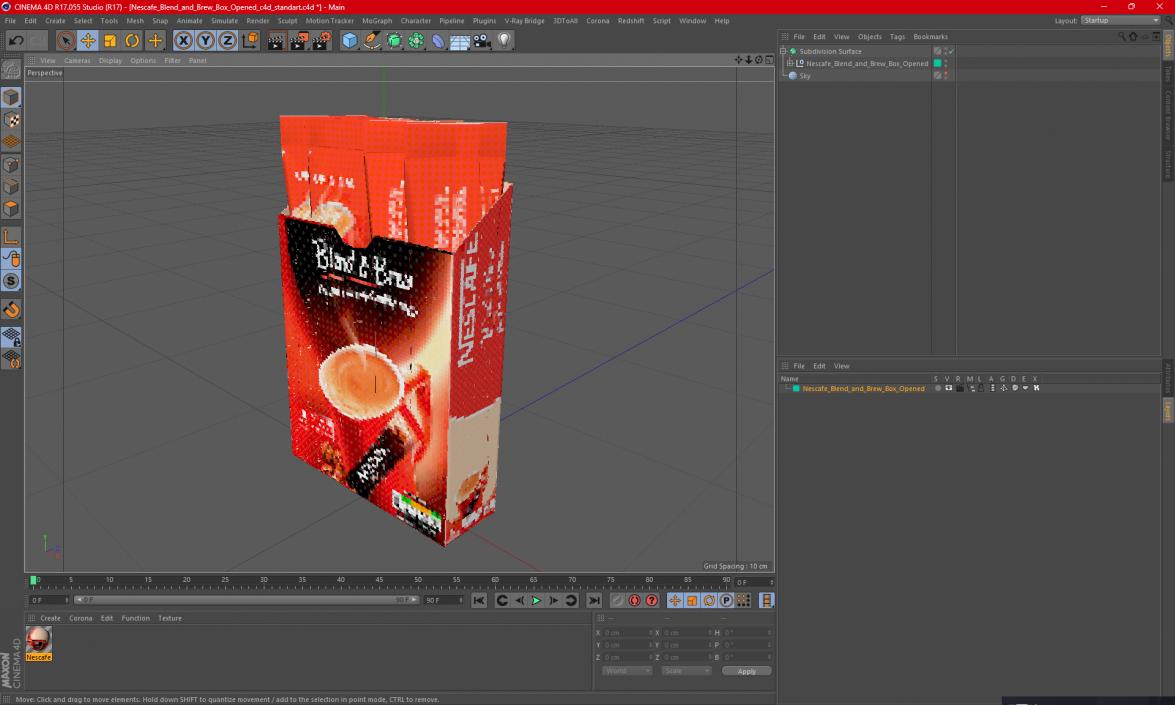 3D Nescafe Blend and Brew Box Opened model