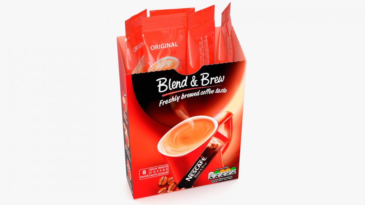 3D Nescafe Blend and Brew Box Opened model