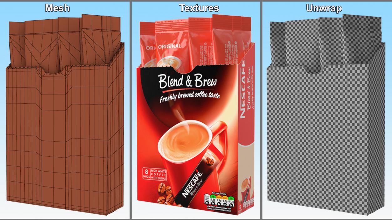 3D Nescafe Blend and Brew Box Opened model