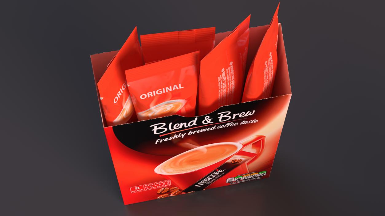 3D Nescafe Blend and Brew Box Opened model