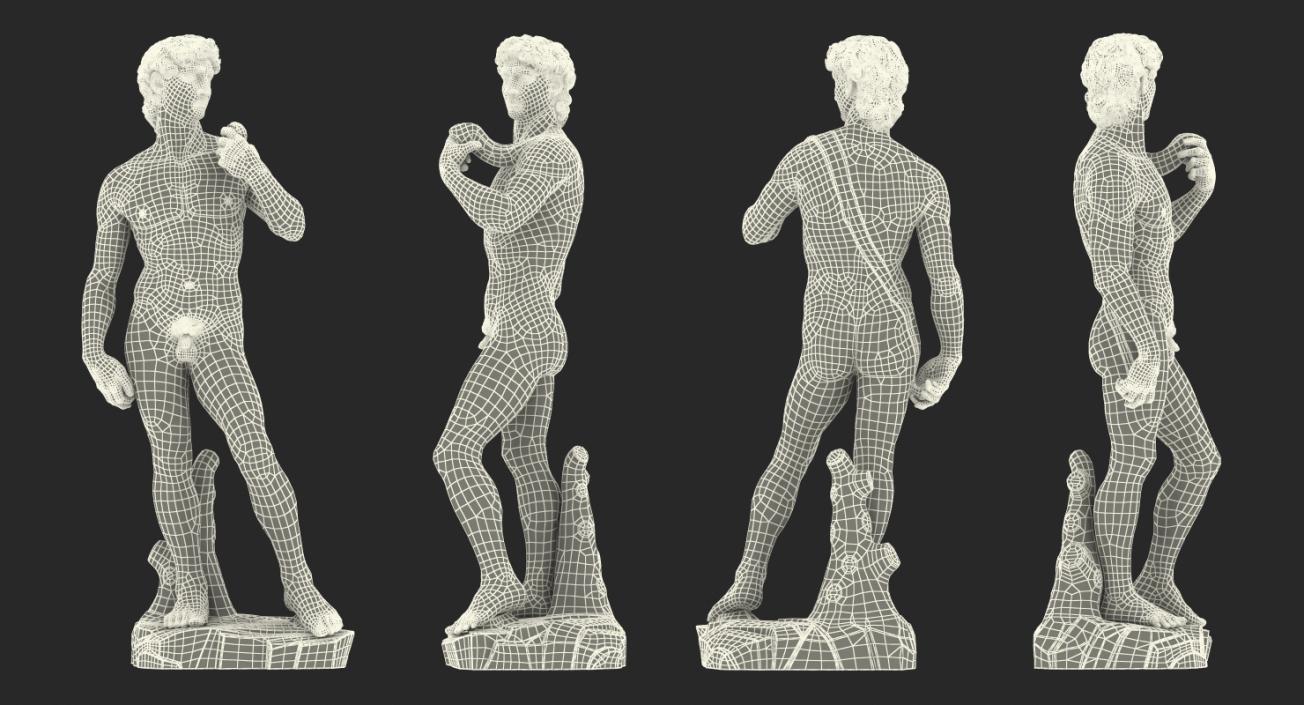 3D Stone Statue Collection model