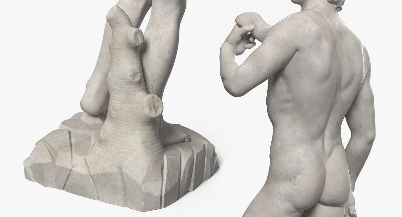 3D Stone Statue Collection model