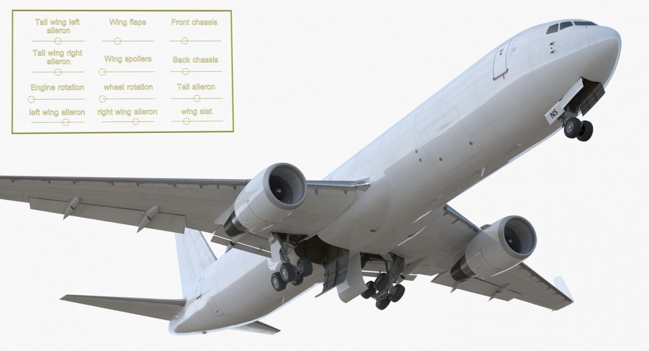 3D model Boeing 767-300F Generic Rigged