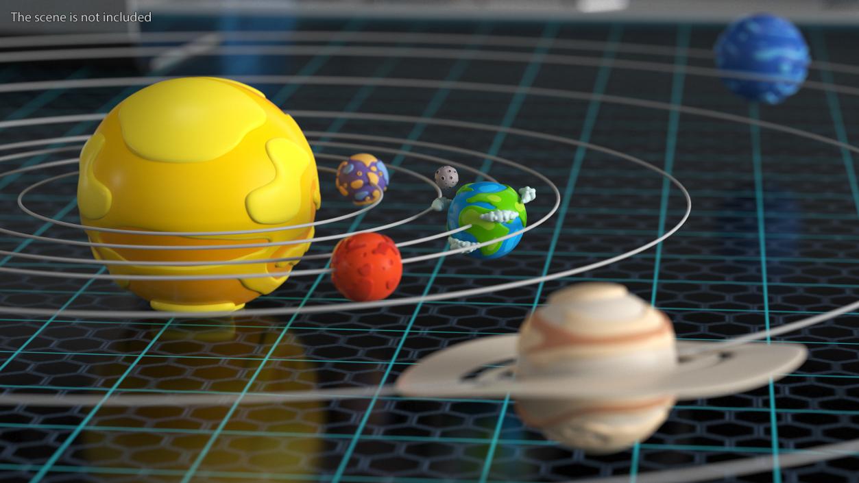 3D model Cartoon Solar System