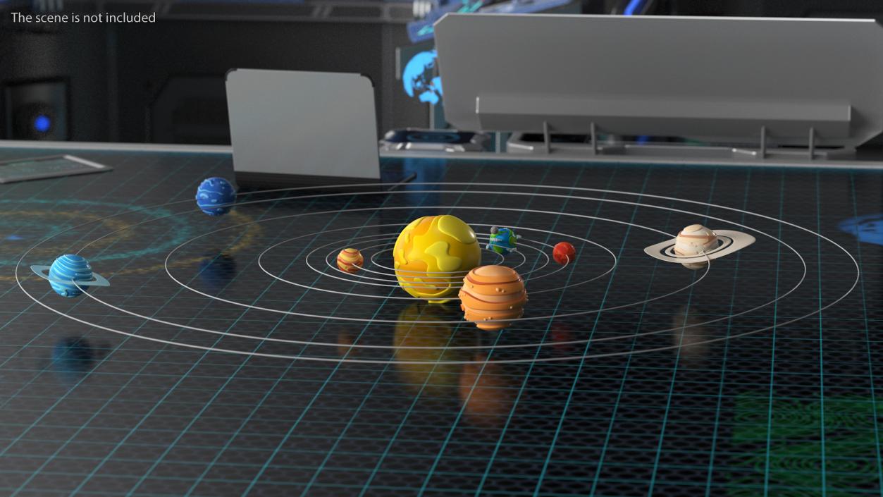 3D model Cartoon Solar System