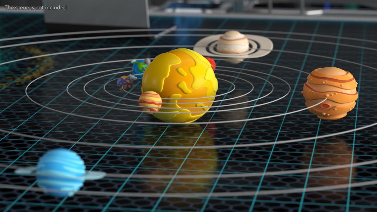 3D model Cartoon Solar System