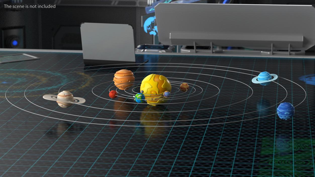 3D model Cartoon Solar System