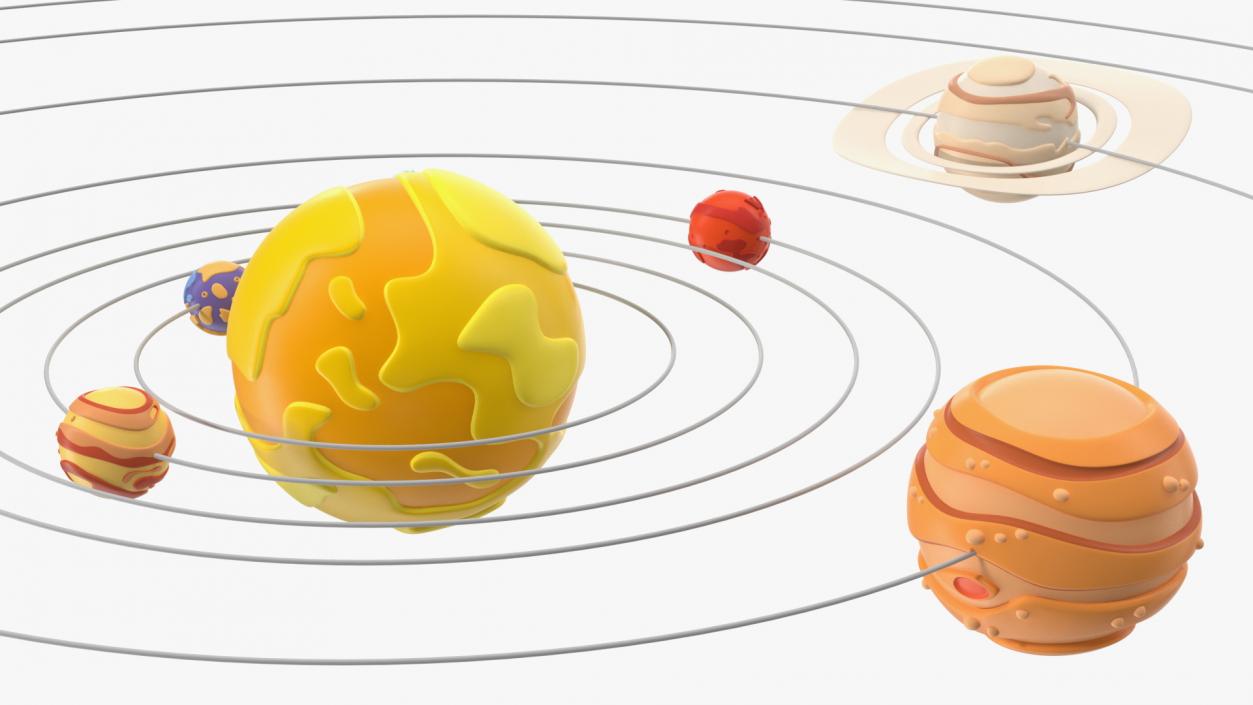 3D model Cartoon Solar System