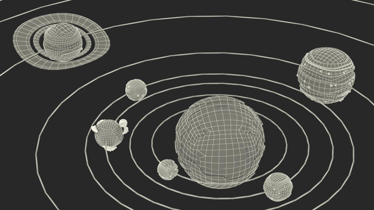 3D model Cartoon Solar System