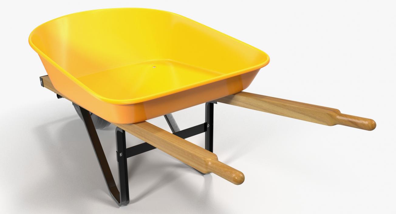 3D Wheelbarrow Yellow model